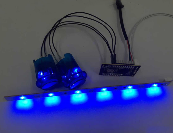 Arcade joystick accessories Android computer games Arcade King of Fighters shake table LED hair light Colorful light strip board Circuit board