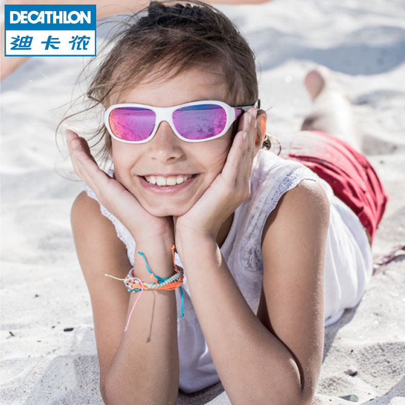 迪卡侬 户外运动儿童太阳眼镜墨镜 系带 安全 防紫外线蓝光 ORAO