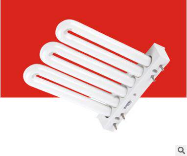 4-pin lamp tube 2u flat four-pin energy-saving lamp Student table bulb suction ceiling lamp U type drain tube 9-11-13-15 -18w