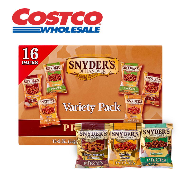 SNYDER'S OF HANOVER 蝴蝶饼综合口味组合包56g*16包 Costco