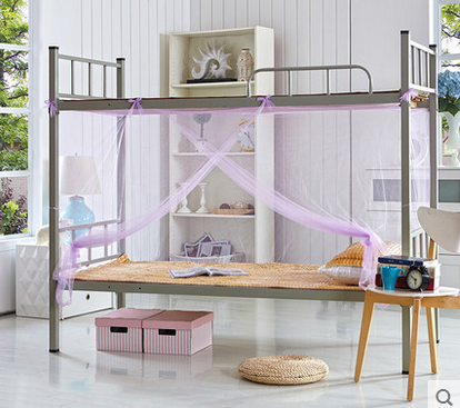 Mosquito net encrypted square top sleeping room male and female college student dorm room Single up and down bed 1 m upper bunk bed for bunk beds