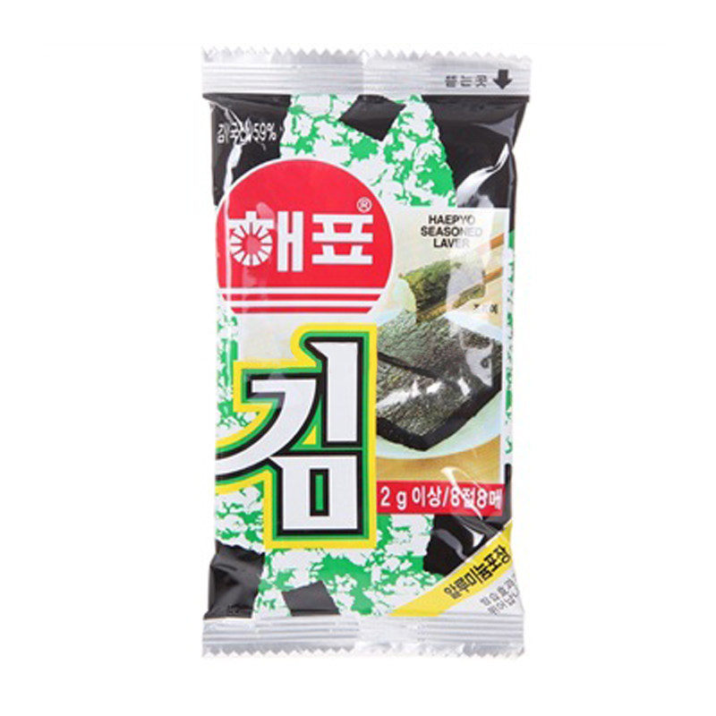 【天猫超市】韩国进口海苔 海牌烤海苔原味2g/袋 休闲零食