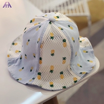 Summer baby net cap fruit cap male and female Baby 6-11 months sunshade breathable net fishermans hat childrens sun hat