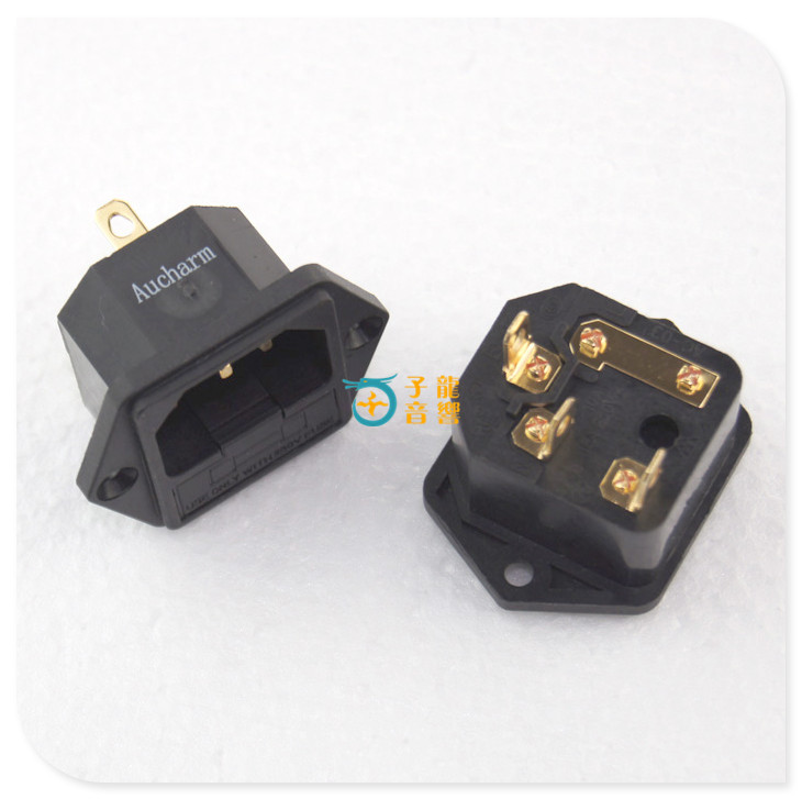 Sound and rhyme all copper fever hifi copper gold-plated AC power socket 10A 250V single price