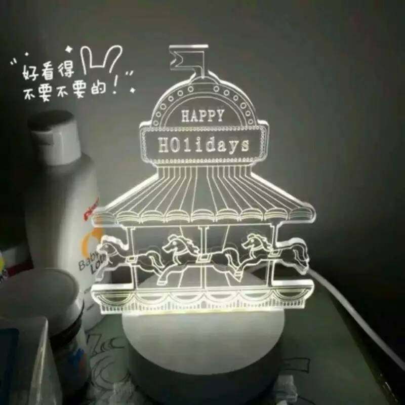 3D three-dimensional creative LED variable color night light creative personality gift 3D bedroom living room corridor table lamp bedside