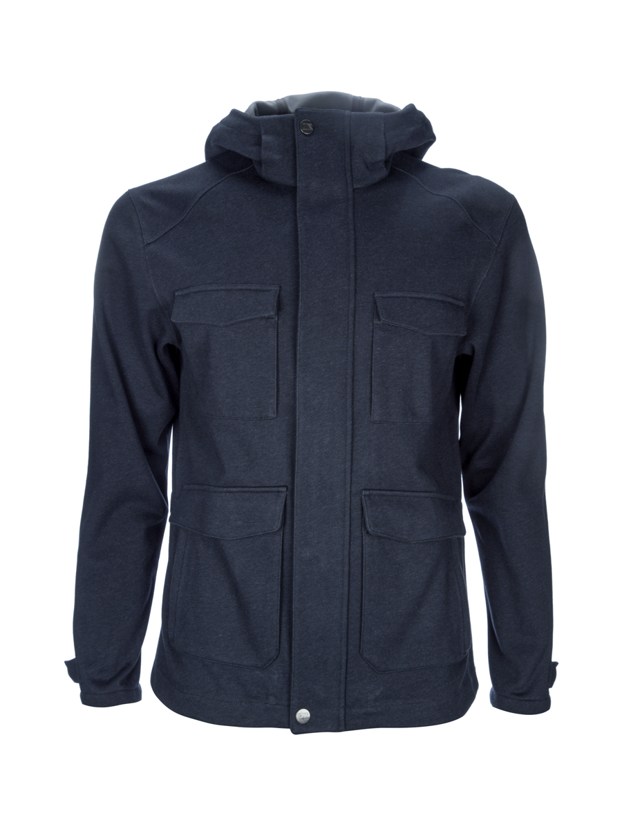 ZEGNA SPORT 藏青色多口袋饰连帽长袖外套