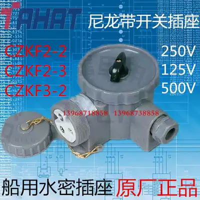 Marine watertight nylon with switch socket CZKF2-2 Thai waterproof socket CZKF2-3 250V10AIP56