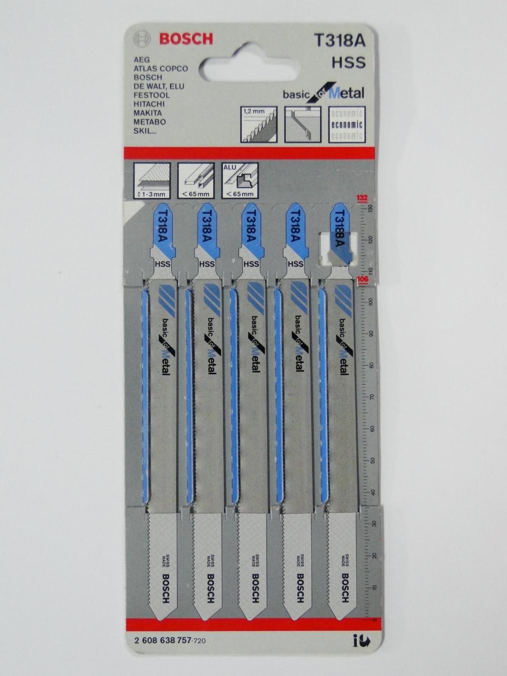 Swiss imported Bosch T 318A lengthened jig saw blade 2608638757