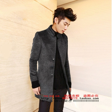 Демисезонное шерстяное пальто для отдыха, удерживающий тепло плащ, в корейском стиле, облегающий крой, средней длины