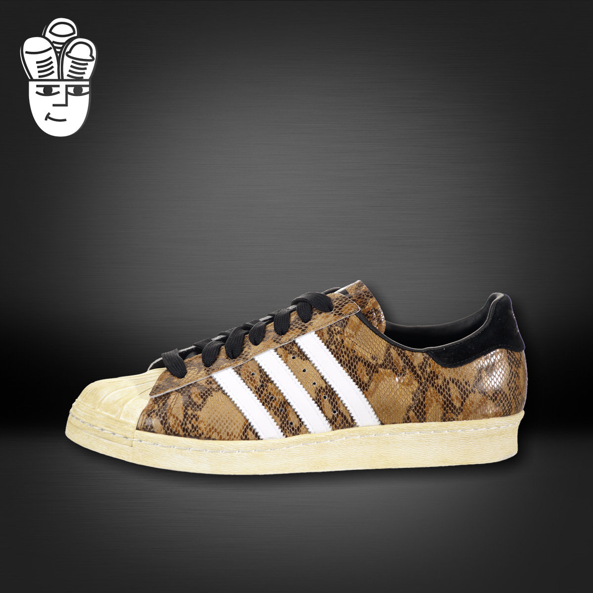 Adidas Superstar 80s 三叶草 贝壳头 复古蛇纹休闲板鞋g95847