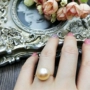 | Nhẫn ngọc trai lớn 12MM tự nhiên | Vàng vàng 14K nhập khẩu | Không dị ứng không phai màu | Bánh tròn mẫu nhẫn nữ đẹp 2021