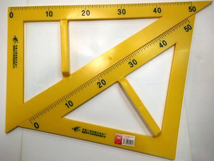 Aerospace teaching triangle ruler isosceles geometry) drawing triangle protractor teacher triangle board plastic