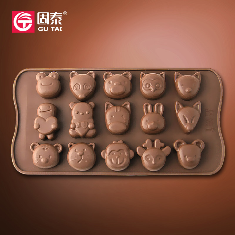 15 animal silicone molds, chocolate molds, jelly pudding cake molds, ice molds, high temperature resistance