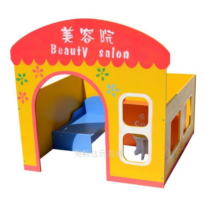 Kindergarten early education pretending to be home wine simulation children role-playing educational dollhouse luxury beauty salon hot selling