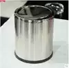 Hong Kong-style trash can Stainless steel trash can Hotel ashtray clamshell peel box bucket garbage large size