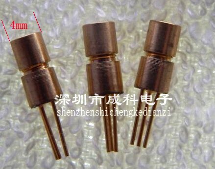 4mm tunable laser tube Freescale Externally adjusted laser tube 4MM laser module dot red light three-legged