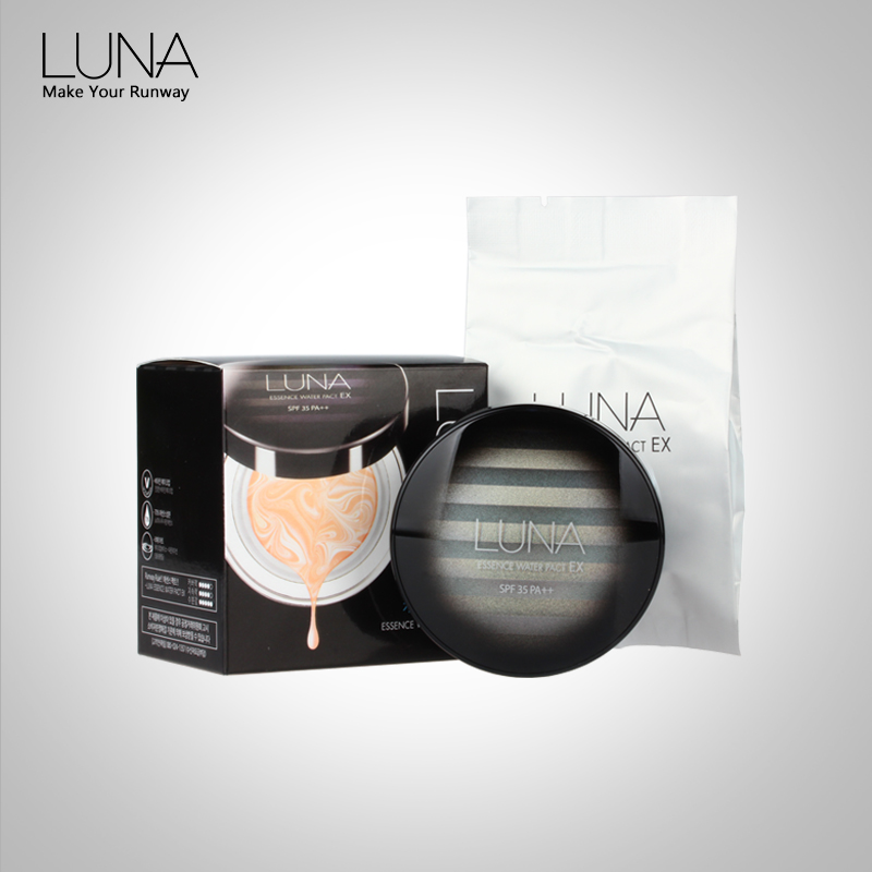 LUNA水嫩保湿精华气垫粉底膏气垫BB霜SPF35 遮瑕美白保湿赠替换装