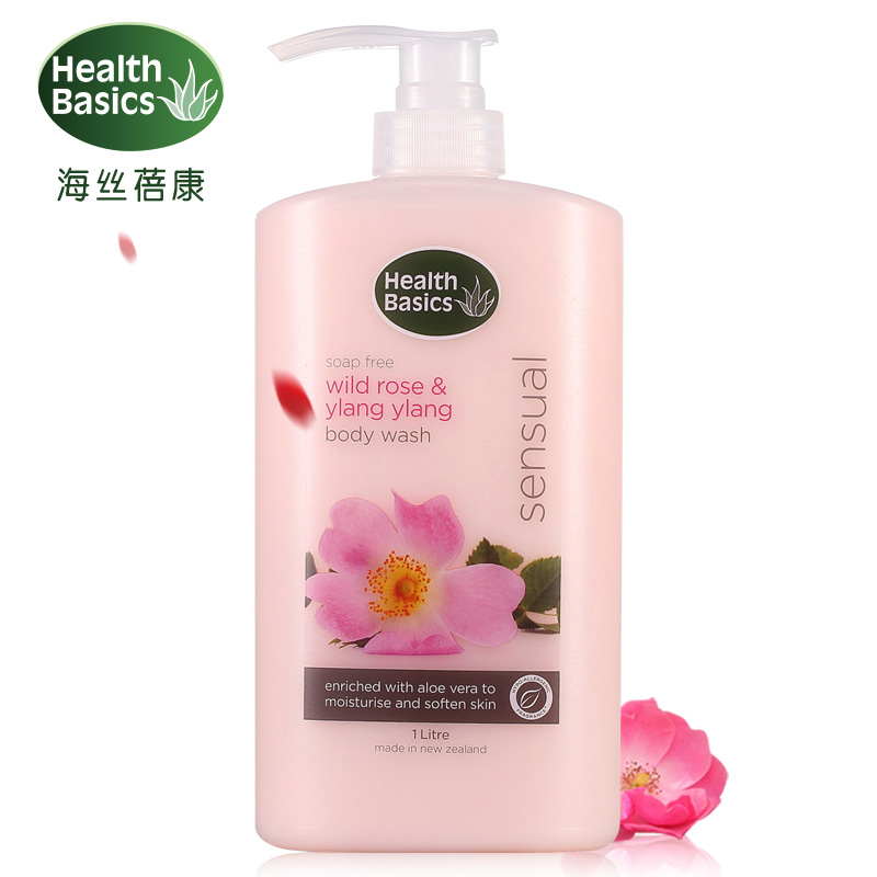 新西兰 海丝蓓康Health basics蔷薇依兰 进口沐浴露/乳1L