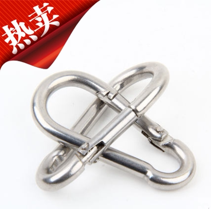 Open ring 304 stainless steel open ring carabiner spring hook safety buckle Safety buckle M4-M12