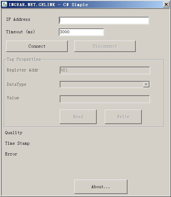 Programmable design logic controller PLC data access interface Net of GE Fanuc