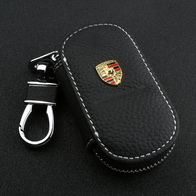 保时捷卡宴 911 918 Macan Cayman汽车真皮钥匙包汽车真皮套 牛皮