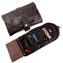 FIREDOG portable imported cowhide bag double bag leather 2 bucket handmade shingnan wood pipe