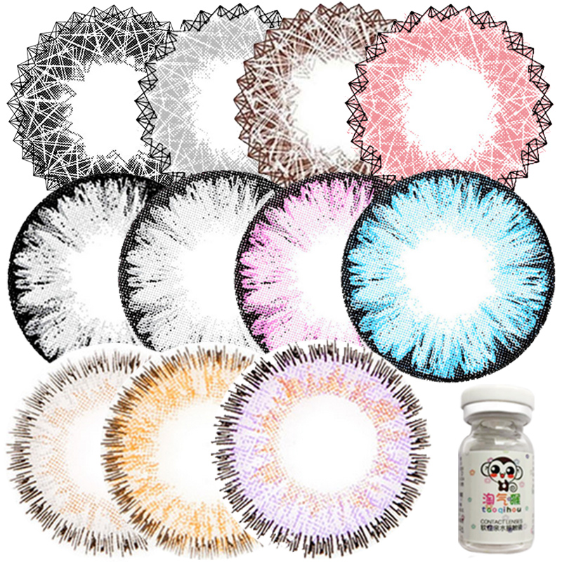 淘气猴大直径美瞳大眼女孩天使混血自然彩色隐形近视眼镜年抛TQH