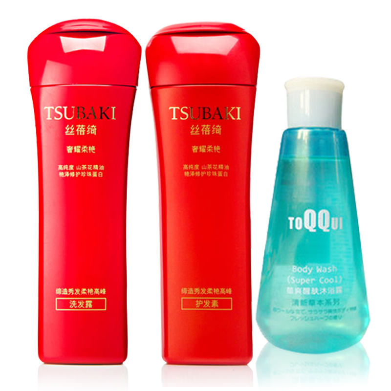 丝蓓绮奢耀柔艳洗发露（红）200ml+护发素200ml+沐浴露150ml