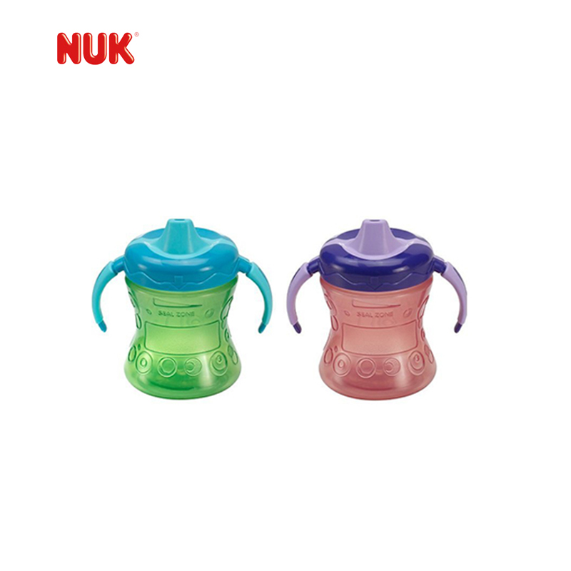 美国NUK Gerber 婴幼儿成长训练水杯 学饮杯带防滑手柄2只装