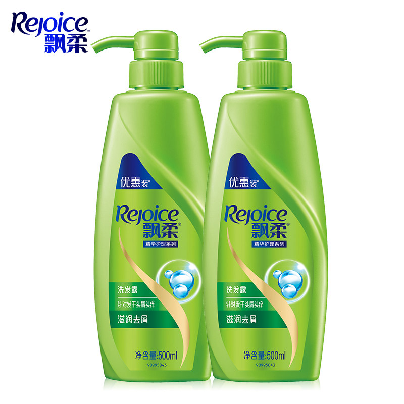 【天猫超市】 飘柔洗发露 滋润去屑洗发水 500ml*2 超值家庭装