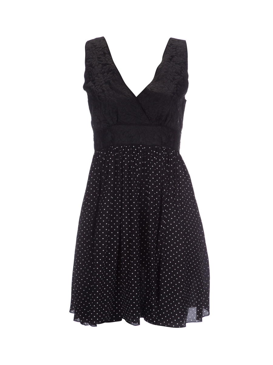 Dolce&Gabbana 黑色波点裙摆连衣裙