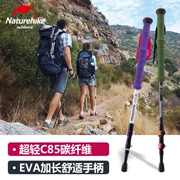 NH nam nữ kính thiên văn 3 phần khóa ngoài carbon trekking cực nhẹ bằng sợi carbon chống nạng trèo gậy leo núi ngoài trời - Gậy / gậy