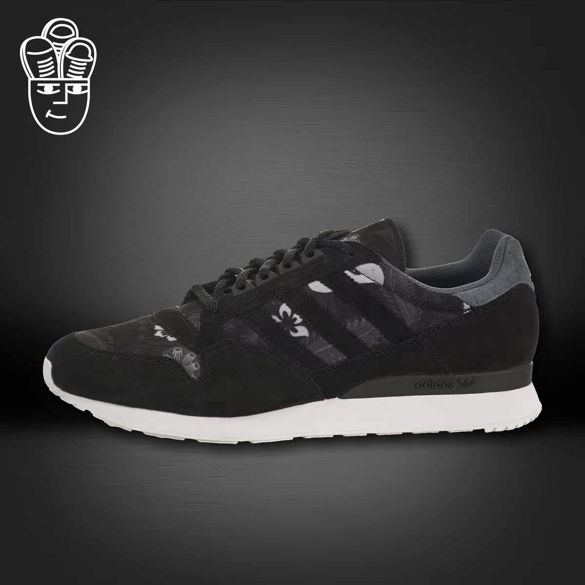阿迪达斯 Adidas ZX 500 三叶草男子复古跑鞋 夏威夷印花休闲鞋