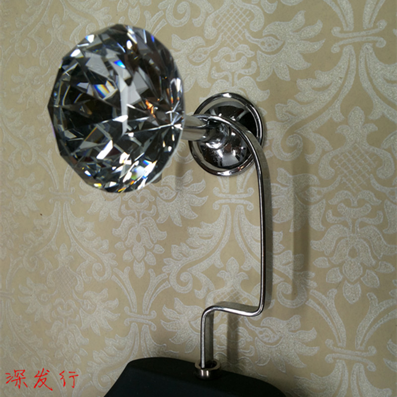 Clothing store wall hook high-end women's clothing display hook imitation diamond dazzling crystal hanger hook on the wall