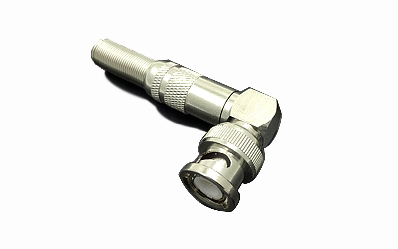 Pure copper full metal BNC head welding head Q9 terminal SDI joint 90 degrees right angle 75-5 gold needle elbow-Taobao