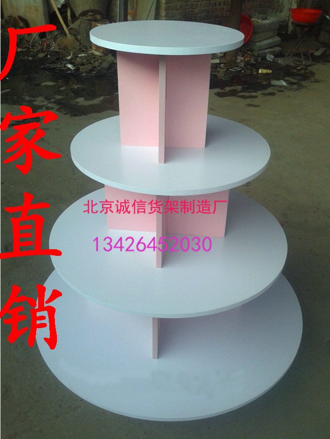 Exhibition Cabinet Wood Shelving Round Show Cabinet Boutique Shoe Rack Display Desk Display Shelf Middle Island Cabinet