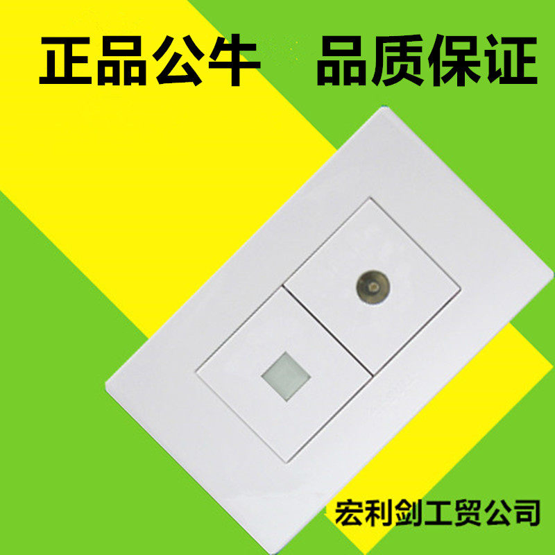 Bull Switch Socket 118 Type Small Case Wall Internet Network Online Wire CCTV Computer Socket panel G04