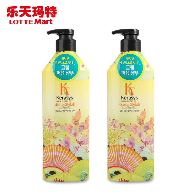 lotteMart乐天玛特Kerasys/克拉洗丝 香水洗发水600ml*2