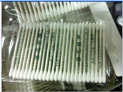 Dust-free purifying cotton stick industry disposable wiping stick double head with no hair 25 packets