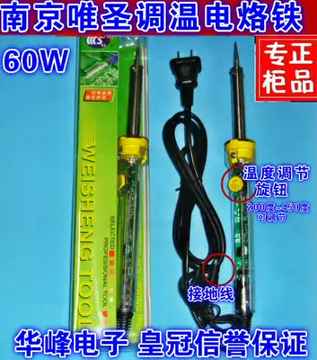 Nanjing Weisheng professional temperature regulating electric soldering iron set temperature thermostatic adjustable welding tool 60W long life electric soldering iron