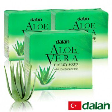 【土耳其dalan】库拉索芦荟乳霜皂90gx3 三组共9台湾官网直邮进口