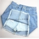 Váy nữ Xia Wu Xin Li Qin cùng kiểu váy denim tua rua hoang dã ngắn chống chói váy quần culottes cạp cao một đường - Váy