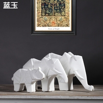 Nordic ceramic elephant ornaments creative modern living room home accessories creative TV cabinet decorations crafts