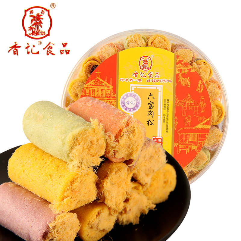 【天猫超市】香记 六宝肉松蛋卷225g 澳门特色休闲糕点零食品