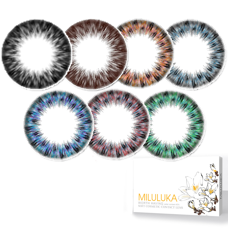 【买1副送1副】Miluluka咪噜咔朦胧三色混血美瞳2片包邮自然