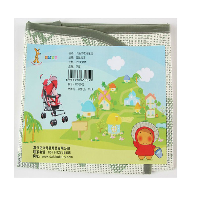袋鼠宝宝亚草推车席.卡通印花凉席 65*35 800防伪正品 新款