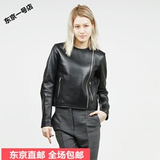 Женская одежда 日本代购 celine 2013冬女士圆领羊皮夹克皮衣 25j86/4533/38no