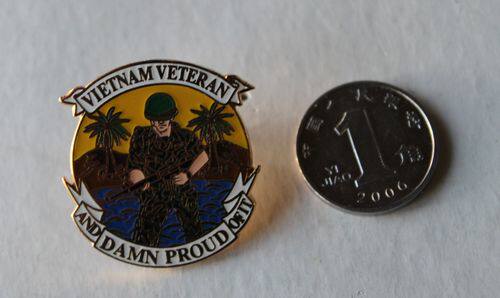 Metal Badge American Veteran Commemorative Badge Small Chest Chapter Backpack Chapter Pure Copper-Taobao