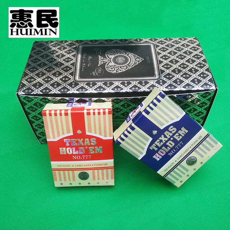 777 Texas Plastic Large Plastic Poker - Twin Sand Upgrade Edition Tolerance Wear Resistance Wash 18 yuan Sub - 6 pairs