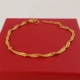 Vòng tay mới Vàng 18K Việt Nam euro đồng xu mô phỏng màu vàng giả vàng bóng cát mạ vàng nữ đất sét vòng tay trang sức - Vòng đeo tay Clasp vòng đeo tay phong thủy Vòng đeo tay Clasp